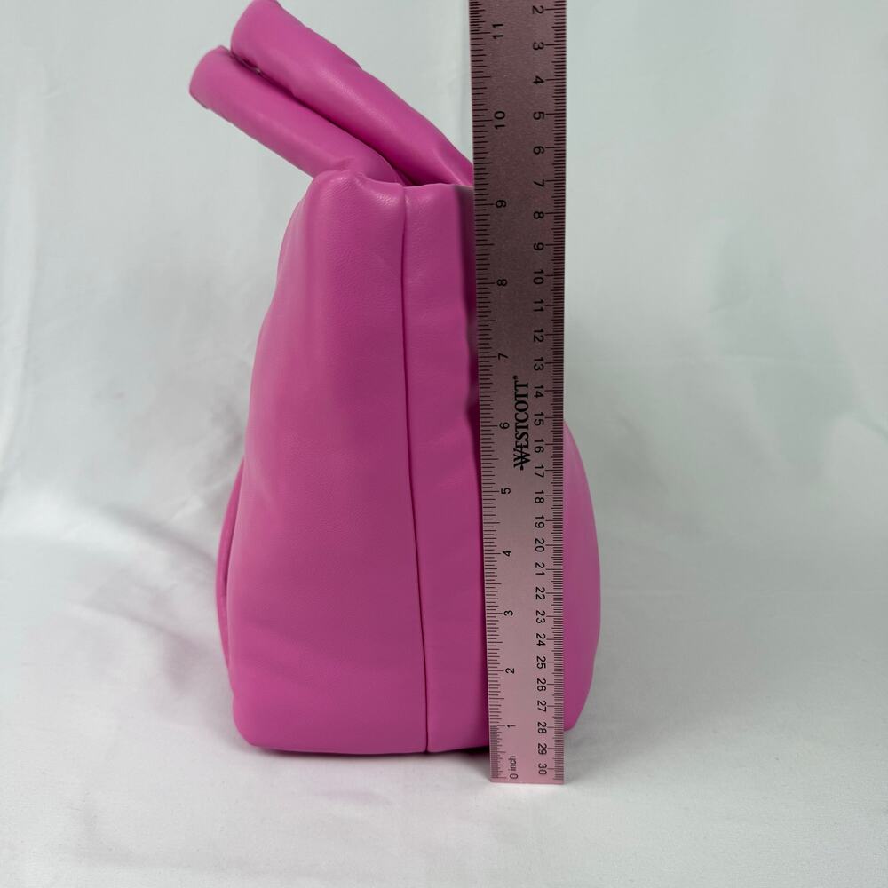 A New Day Pink Puffer Quilted Shiny Barbie Core Hand Bag Purse NWT. - Picture 14 of 15